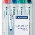 STAEDTLER Táblamarker készlet, 2 mm, kúpos, &quot;Lumocolor 351&quot;, 4 különböző szín