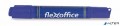 FLEXOFFICE Alkoholos marker, 0,8/6,0 mm, kúpos/vágott, kétvégű, &quot;PM04&quot;, kék
