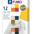 FIMO Gyurma, készlet, 12x25 g, égethető, &quot;Soft Natural&quot;, 12 különböző szín