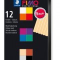 FIMO Gyurma, készlet, égethető, 12x25 g, &quot;Professional Basic&quot;, 12 különböző szín