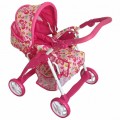 Baby Mix Gyermek babakocsi babáknak 2az1-ben rózsaszín - pillangós