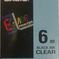 CASIO Feliratozógép szalag, 6 mm x 8m, , víztiszta-fekete