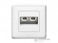 LEGRAND 2xRJ11 süllyesztett informatikai csatlakozó, fehér (773639)