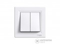 SCHNEIDER Electric Asfora N101x2 kettős nyomókapcsoló, fehér