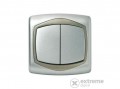 MENTAVILL Ton 106+6 dupla alternatív kapcsoló , ezüst (OS-LP10CEZ)