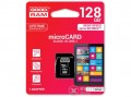 Goodram 128GB microSDXC memóriakártya + adapter, Class 10, UHS-1 (M1AA-1280R11)