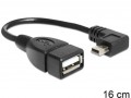 Delock USB mini male to USB 2.0-A female OTG kábel, 16 cm (83245)