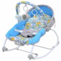 Baby Mix Pihenőszék babák számára 2in1 dino grey blue