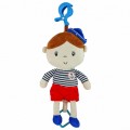 Baby Mix Fejlesztő zenélő rongybaba tengerész fiú