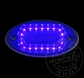 TruckerShop LED helyzetjelző lámpa 12/24V (ovális) kék HEXA