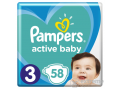 PAMPERS Active Baby Value Pack pelenka, 3-as méret, 58 db