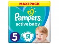 PAMPERS Active Baby Maxi Pack pelenka, 5-ös méret, 51 db