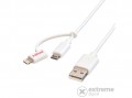 ROLINE USB A-MicroB+Lightning 1m-es adatkábel (11.02.8325-10)