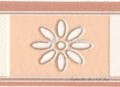 Beige-barna virág négyzetben mintás bordűr
