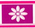 Rózsaszín-pink virág négyzetben mintás bordűr