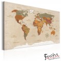 ArtGeist sp. z o o. Kép - World Map: Beige Chic