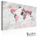 ArtGeist sp. z o o. Kép - World Map: Pink Continents