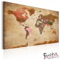 ArtGeist sp. z o o. Kép - World Map: Brown Elegance