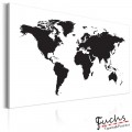 ArtGeist sp. z o o. Kép - World Map: Black &amp; White Elegance