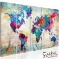 ArtGeist sp. z o o. Kép - World Map: Cracked Wall