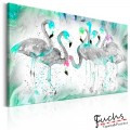 ArtGeist sp. z o o. Kép - Turquoise Flamingoes