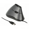 Egyéb Delock Ergonomic USB Mouse Grey (12527)