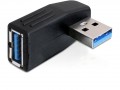 Delock adapter USB 3.0 apa-anya, vízszintesen 90°-ban forgatott (65341)