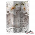 ArtGeist sp. z o o. Paraván - Lilies and Quilted Background [Room Dividers]
