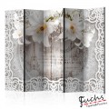 Paraván - Lilies and Quilted Background [Room Dividers]