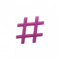 AKUKU Hűsítő rágóka Hashtag rózsaszín