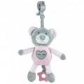Baby Mix Fejlesztő zenélő játék maci rózsaszín