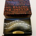 Aé-Collection &quot;Ellini&quot; női bőr pénztárca, kézzel festett, egyedi motívummal