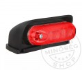 TruckerShop LED helyzetjelző lámpa 12/24V tetőre, lapos PIROS