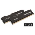Kingston HYPERX Fury Black DDR4 2x4GB 3200MHZ CL16 DIMM PC memóriakészlet (HX432C16FB3K2/8)
