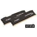 Kingston HYPERX Fury Black DDR4 2x8GB 3200MHZ CL16 DIMM 1RX8 PC memória készlet (HX432C16FB3K2/16)