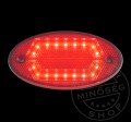 TruckerShop LED helyzetjelző lámpa 12/24V (ovális) piros HEXA