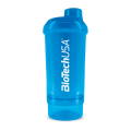 BioTechUSA Wave+ Compact Shaker 500ml (+150ml) - Kék