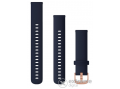 GARMIN vivomove 3S Navy szilikon óraszíj, kék rosegold csattal (QR 18 mm)