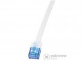 Logilink lapos Patch kábel CAT5e 0,25m fehér