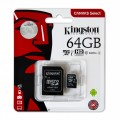 Kingston SDCS2/64GB 64GB micro SD kártya, microSDXC, Class 10 UHS-I, adapterrel