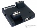 SANDBERG USB 4 portos Hub, fekete