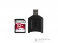 Kingston Canvas React Plus 32GB SDHC memóriakártya, Class 10, UHS-II, U3 + kártyaolvasó (MLPR2/32GB)
