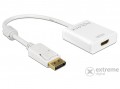 Delock 62608 Displayport adapter 1.2-dugós csatlakozó, 20cm, fehér