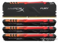 Kingston 64GB/3200MHz DDR-4 HyperX FURY RGB memória kit, 4db 16GB
