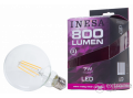 INESA LED filament gömb E27, G95, 7W, 800lm, 2700K