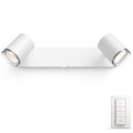 Philips Hue 34179/31/P6 Adore Bluetooth Hue Adore IP44 fali/mennyezeti spot lámpa 2xGU10 + 5,5W GU10 Hue White Ambiance
