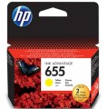 HP CZ112E Tintapatron Deskjet Ink Advantage 3520 sor nyomtatókhoz, 655, sárga, 600 oldal