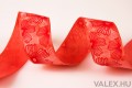 Valex Decor Virágmintás prémium textil szalag drótos szegéllyel 38mm x 6.4m - Lazac