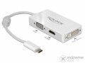 Delock 63924 adapter USB Type-C-dugós csatlakozó, fehér