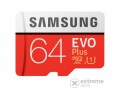 Samsung MB-MC64HA/EU SD micro Evo Plus SDXC Class10 memória kártya adapterrel, 64GB